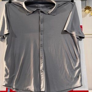 Tommy Bahama Men’s Button Front Polo Shirt Gray – Size XL  Color Gray